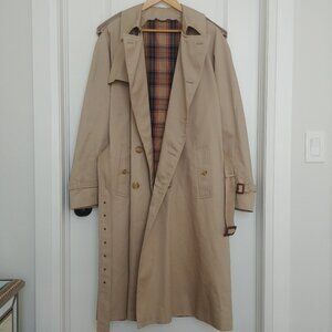 Vintage St Michael Mens Tan Trench Coat "To Fit 42 Inch Chest"